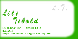 lili tibold business card